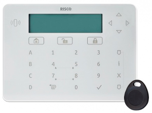 Elegant keypad filaire tactile Risco RPKELP avec lecteur de badge et tag de proximite