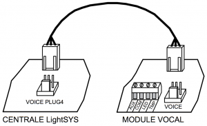 Module vocal LightSYS plug liaison filaire carte mere