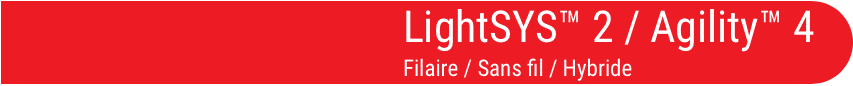 alarme Risco Agility 4 et LightSYS 2